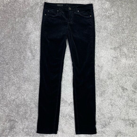 Kut From The Kloth Pants Women's 6 Black Skinny Micro Corduroy Mid-Rise Stretch - Picture 1 of 14